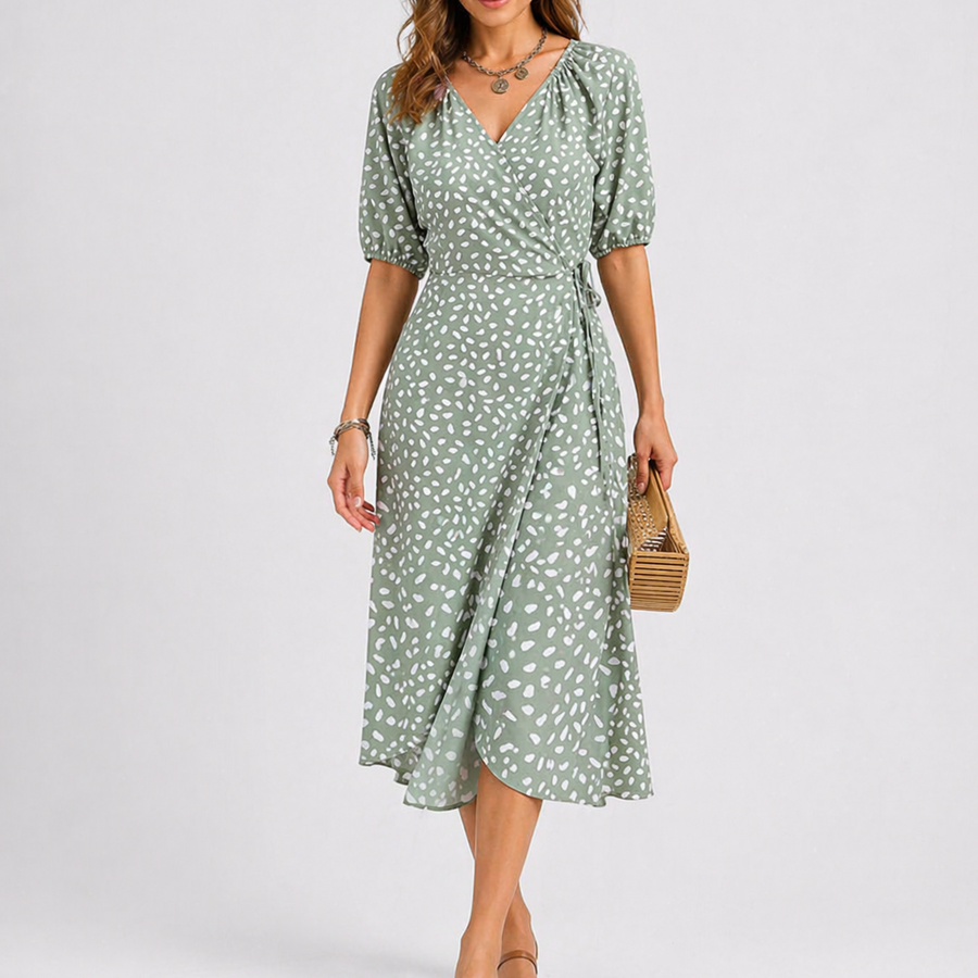 Women's Midi Dress Abstract Print Casual Summer Stylish Everyday