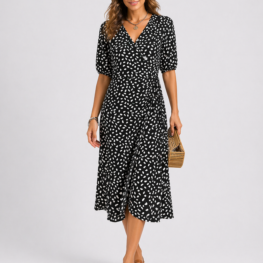 Women's Midi Dress Abstract Print Casual Summer Stylish Everyday