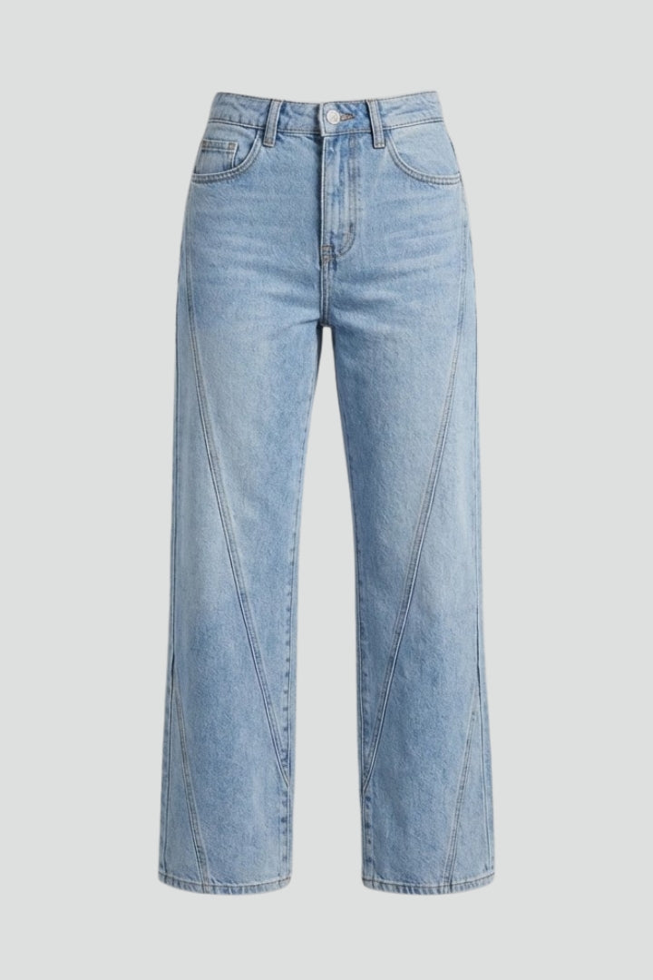 Women's High-Waist Relaxed Straight-Leg Jeans Casual Fit Everyday Styling