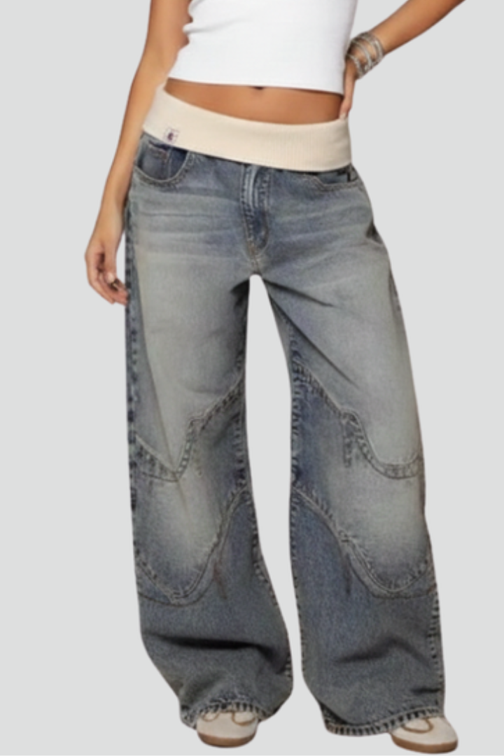 Women's Casual Baggy Wide-Leg Trousers Relaxed Fit Everyday Stylish