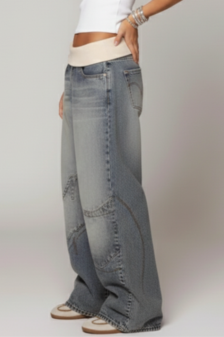Women's Casual Baggy Wide-Leg Trousers Relaxed Fit Everyday Stylish
