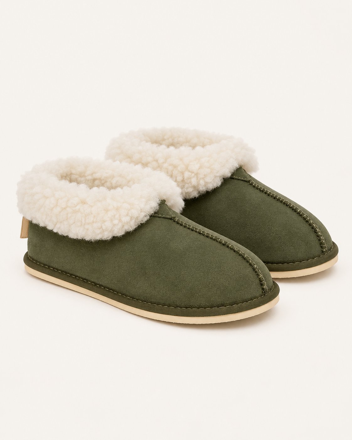 Women's Bootee Slippers with Fold Over Fluffy Cuff