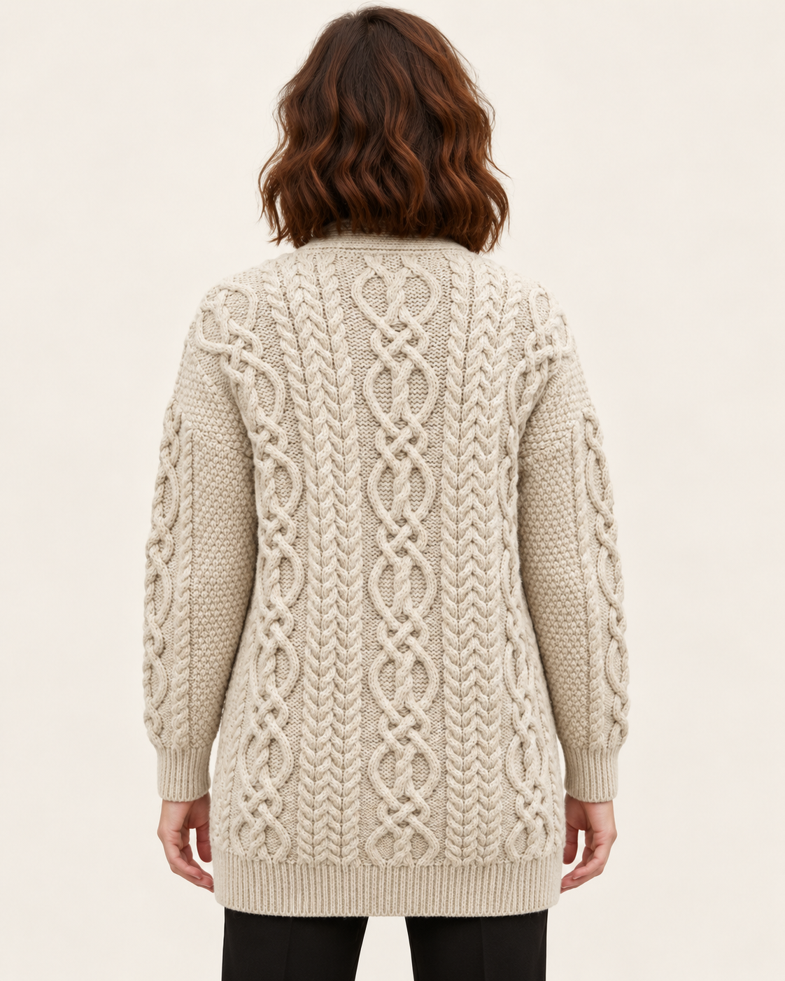 Women's Chunky Cable Knit Cardigan With Pockets