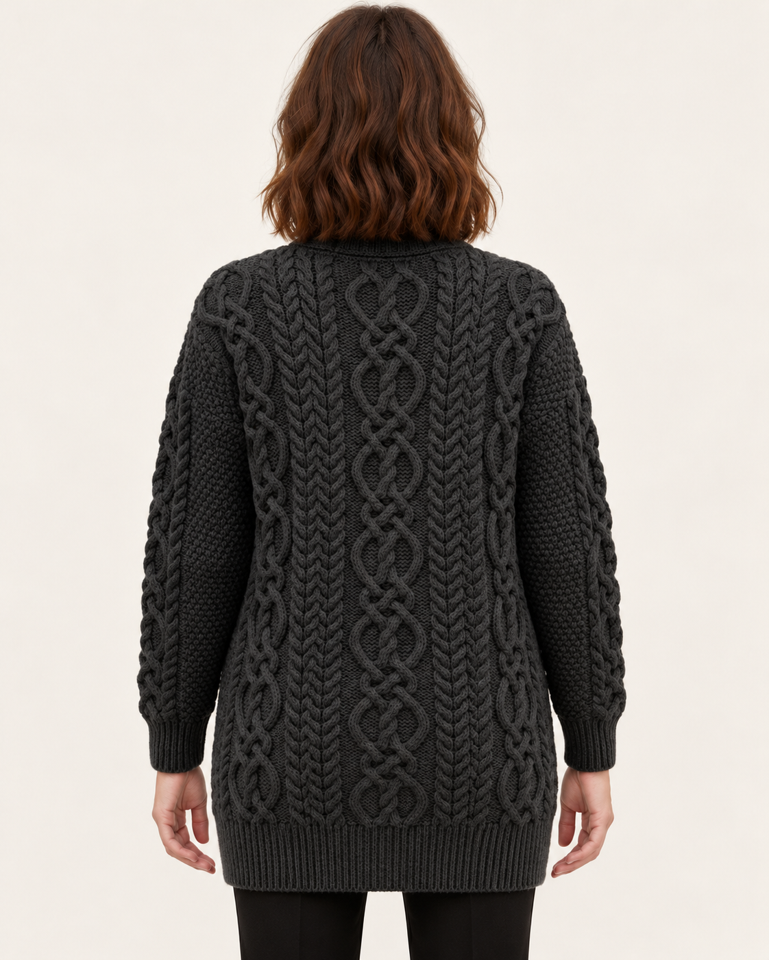 Women's Chunky Cable Knit Cardigan With Pockets