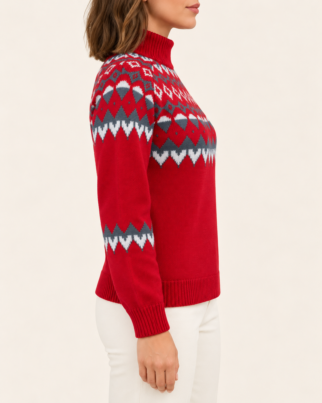 Women's Fair Isle Roll Neck Christmas Jumper