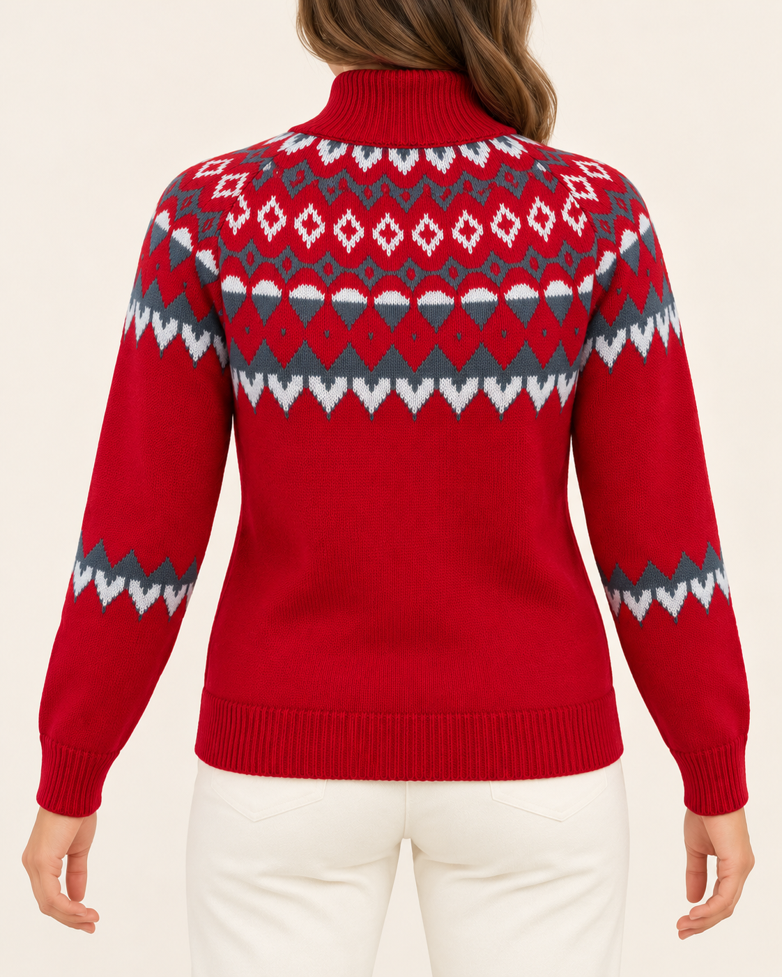 Women's Fair Isle Roll Neck Christmas Jumper
