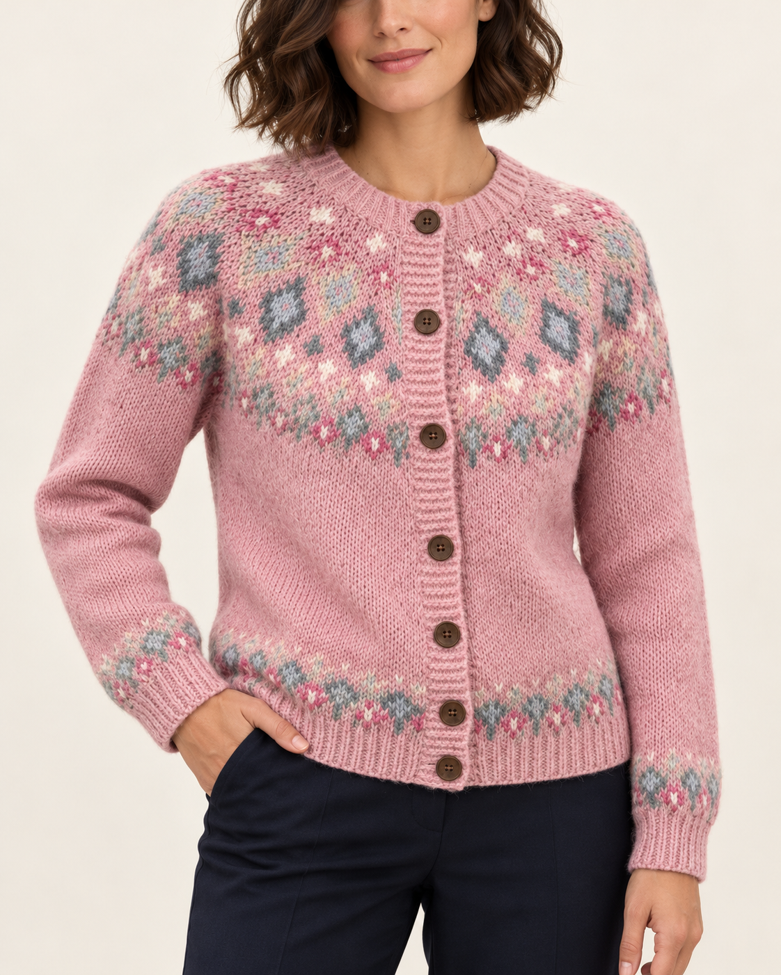 Women's Fair Isle Yoke Christmas Cardigan