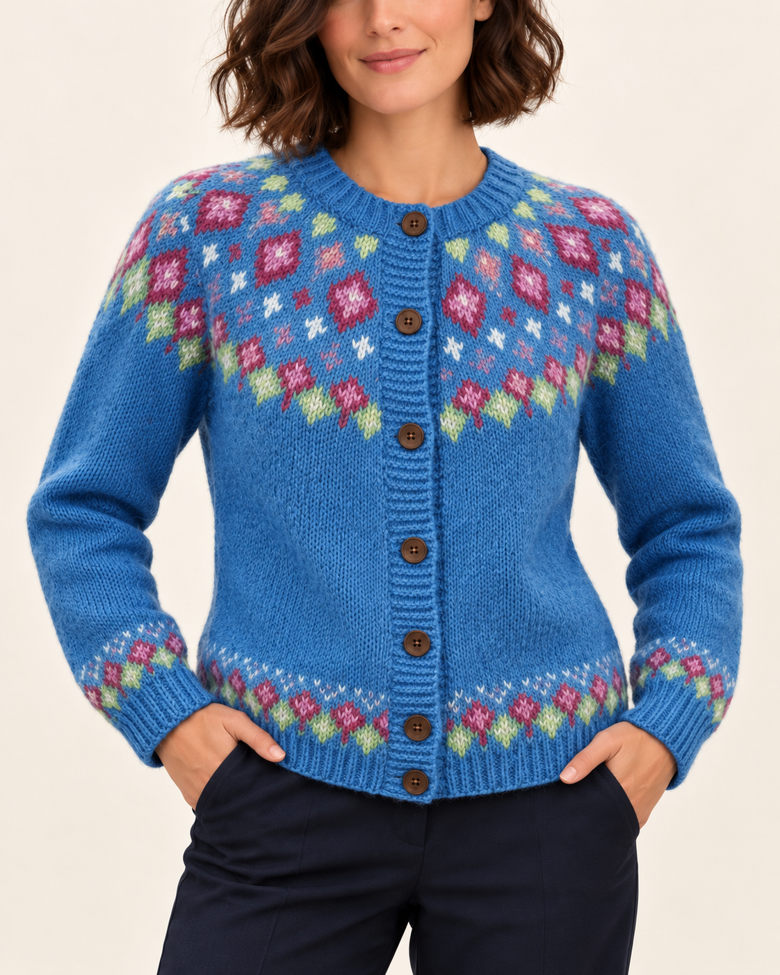 Women's Fair Isle Yoke Christmas Cardigan