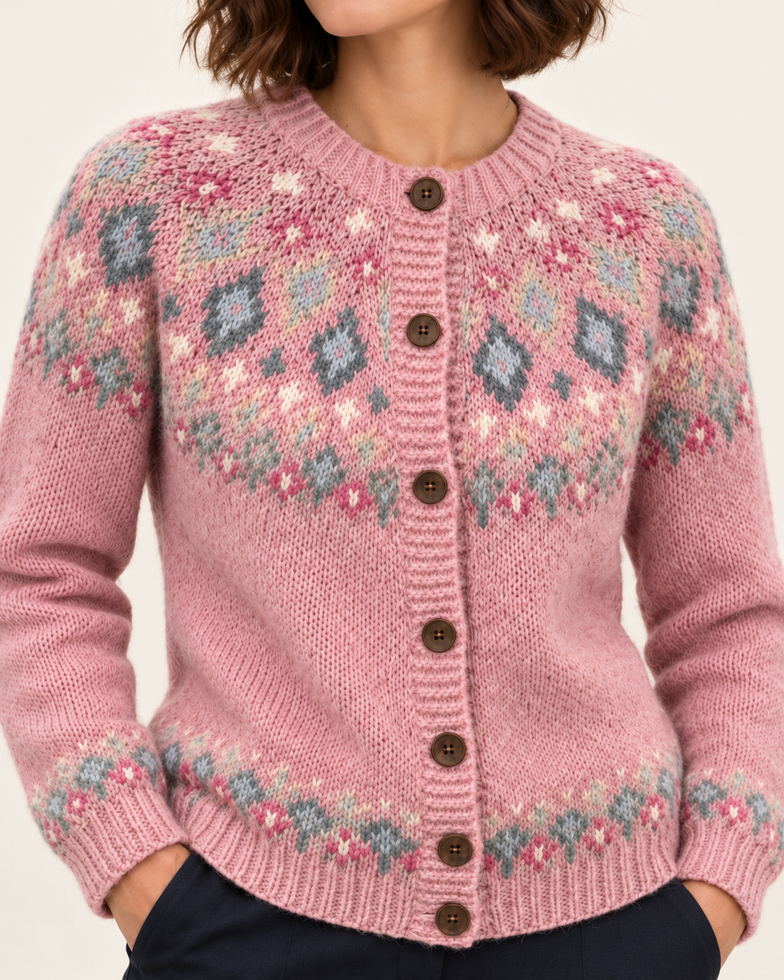 Women's Fair Isle Yoke Christmas Cardigan