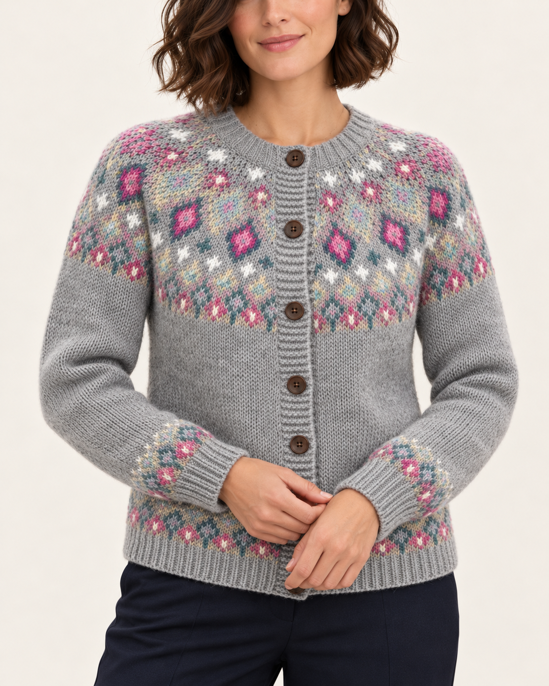 Women's Fair Isle Yoke Christmas Cardigan