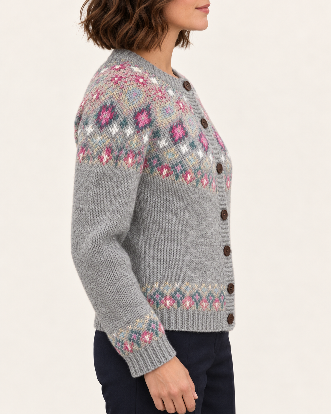 Women's Fair Isle Yoke Christmas Cardigan