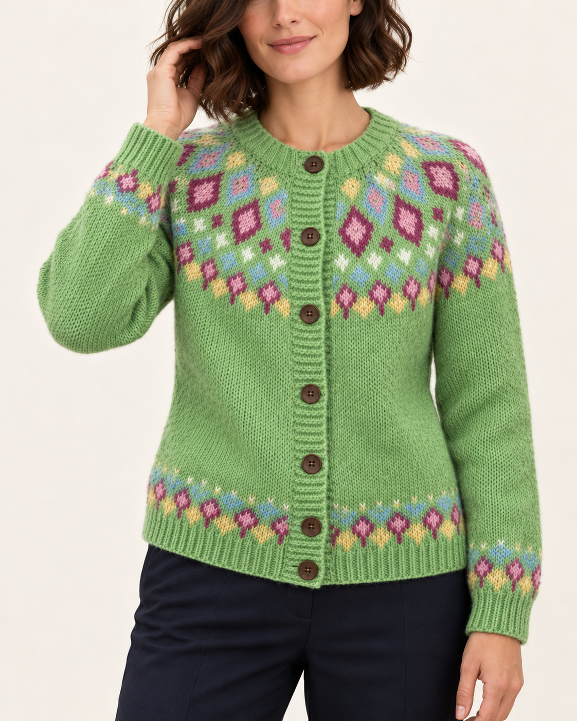 Women's Fair Isle Yoke Christmas Cardigan