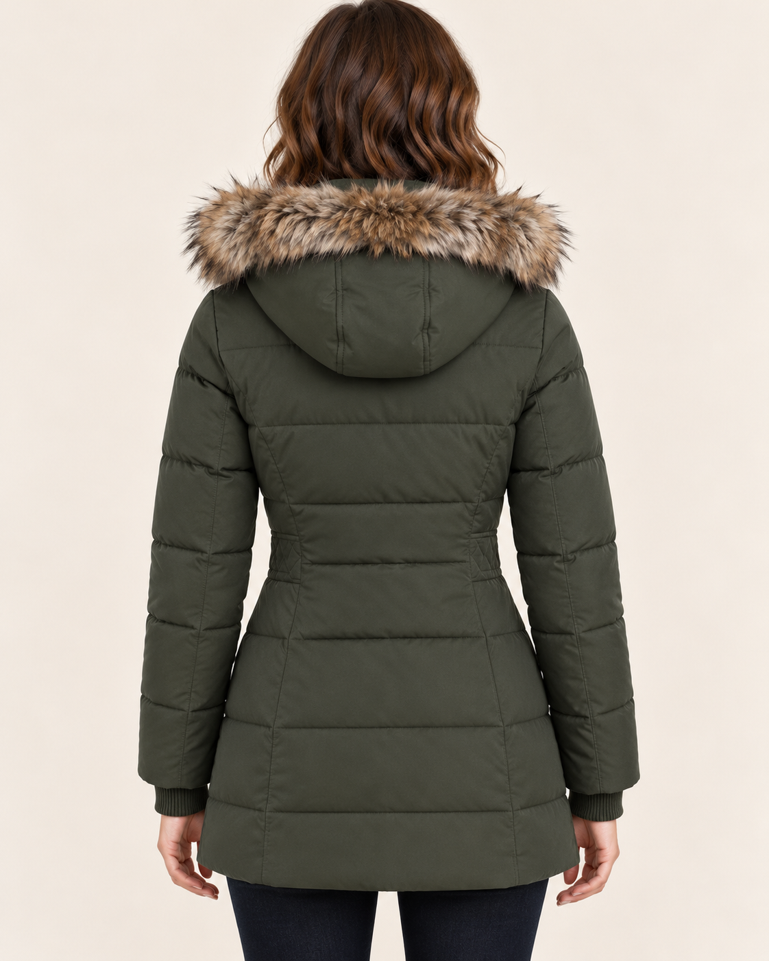 Women's Fitted Hooded Puffer Jacket