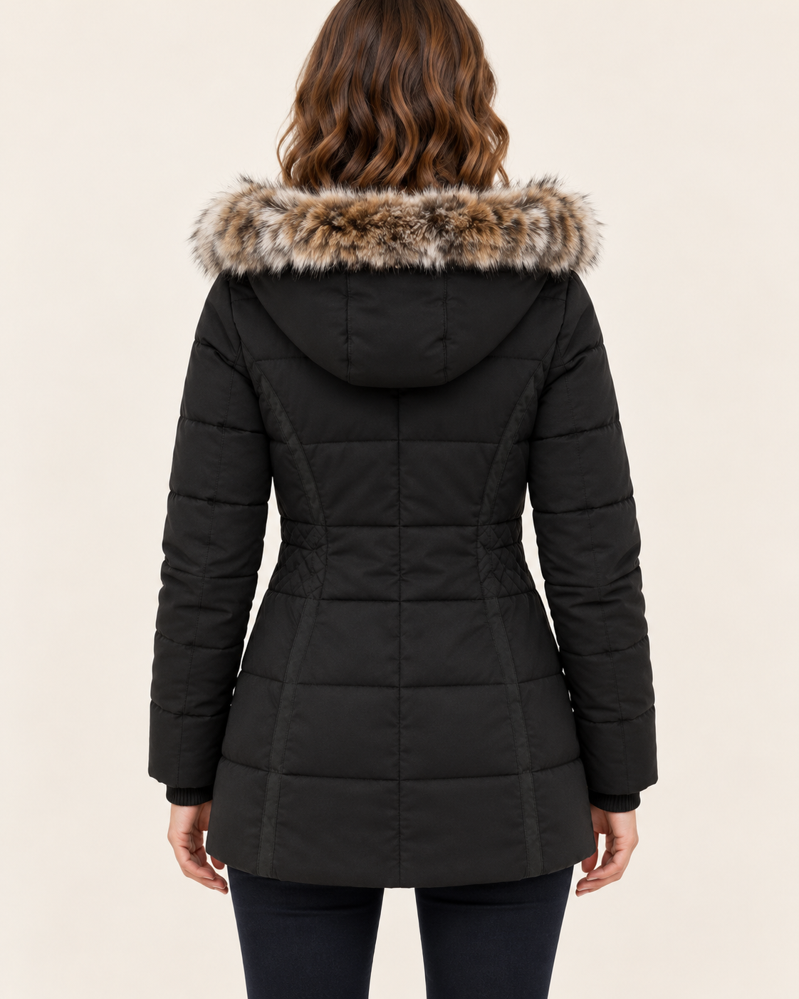 Women's Fitted Hooded Puffer Jacket