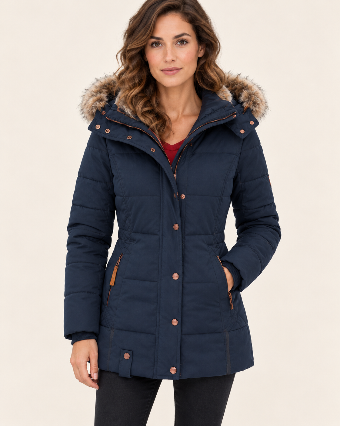 Women's Fitted Hooded Puffer Jacket
