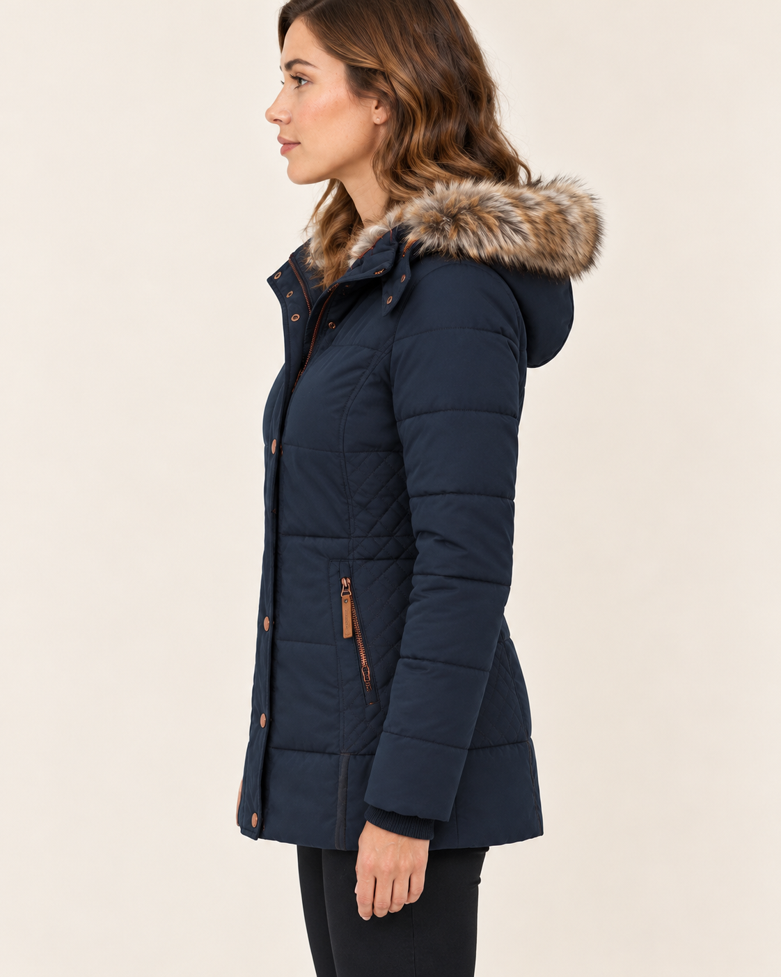 Women's Fitted Hooded Puffer Jacket