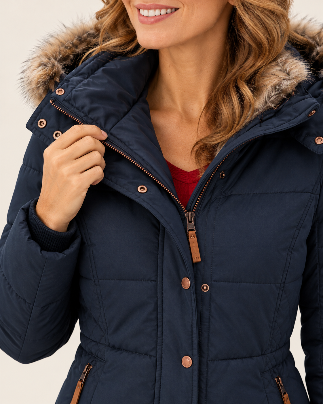Women's Fitted Hooded Puffer Jacket