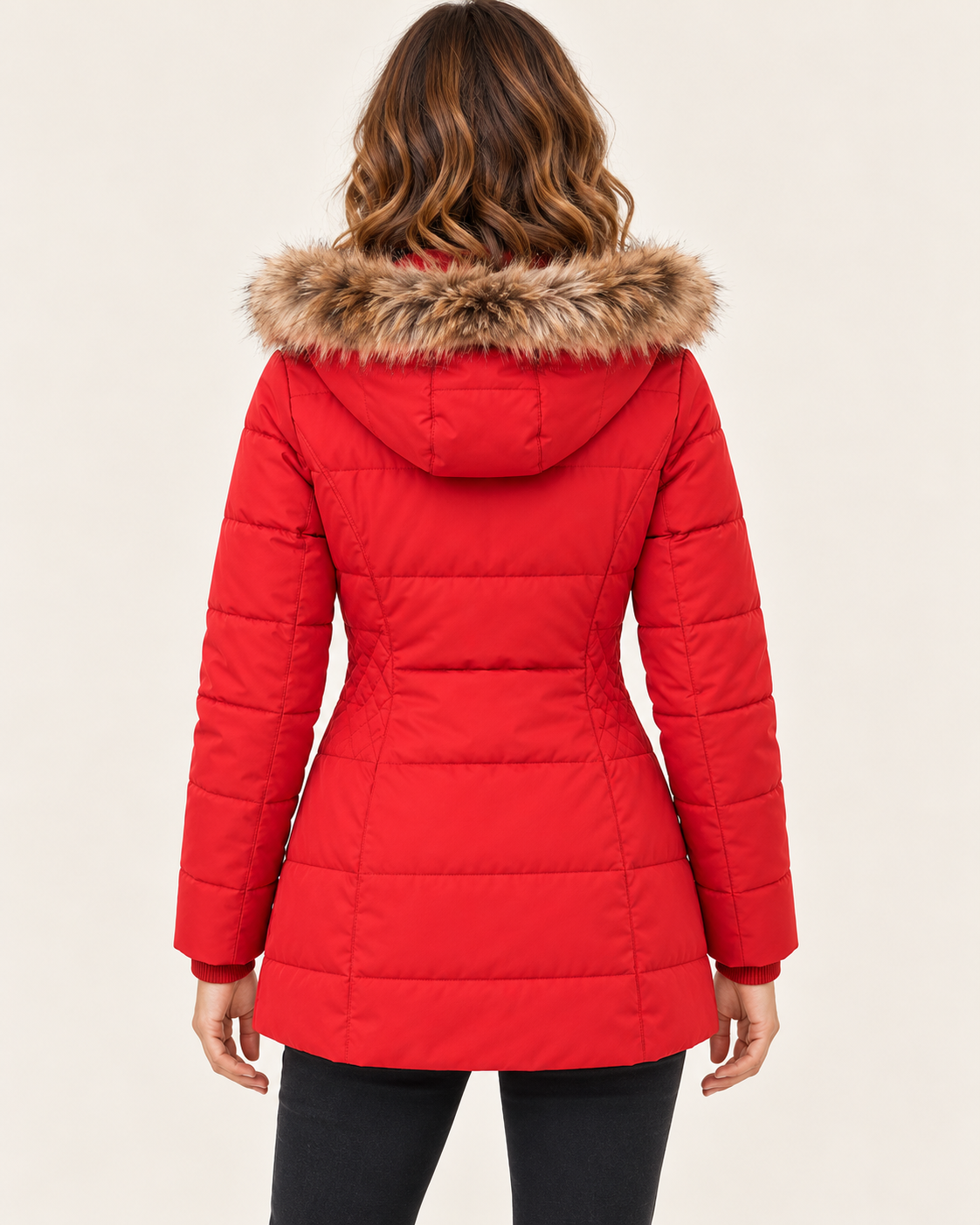 Women's Fitted Hooded Puffer Jacket