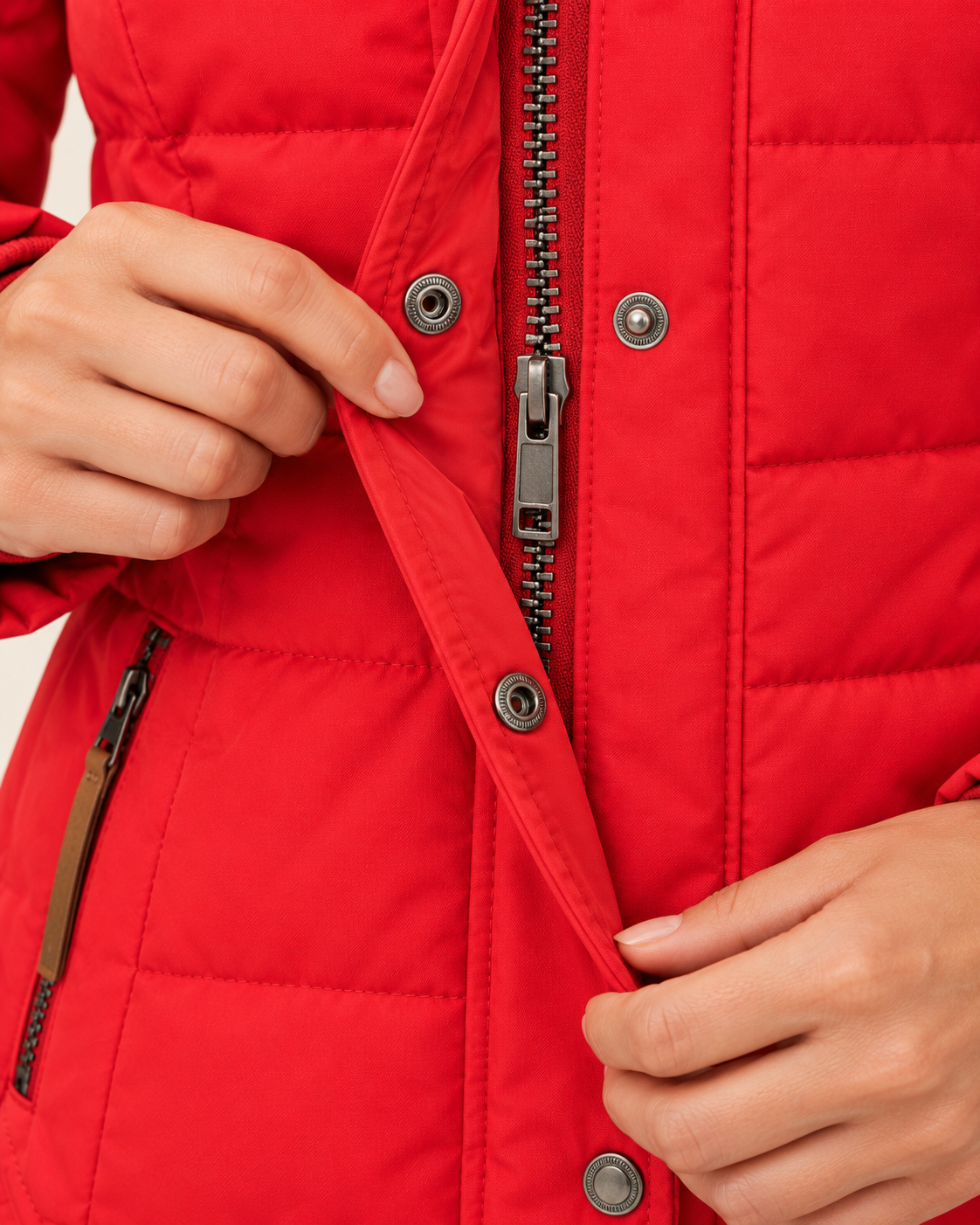 Women's Fitted Hooded Puffer Jacket