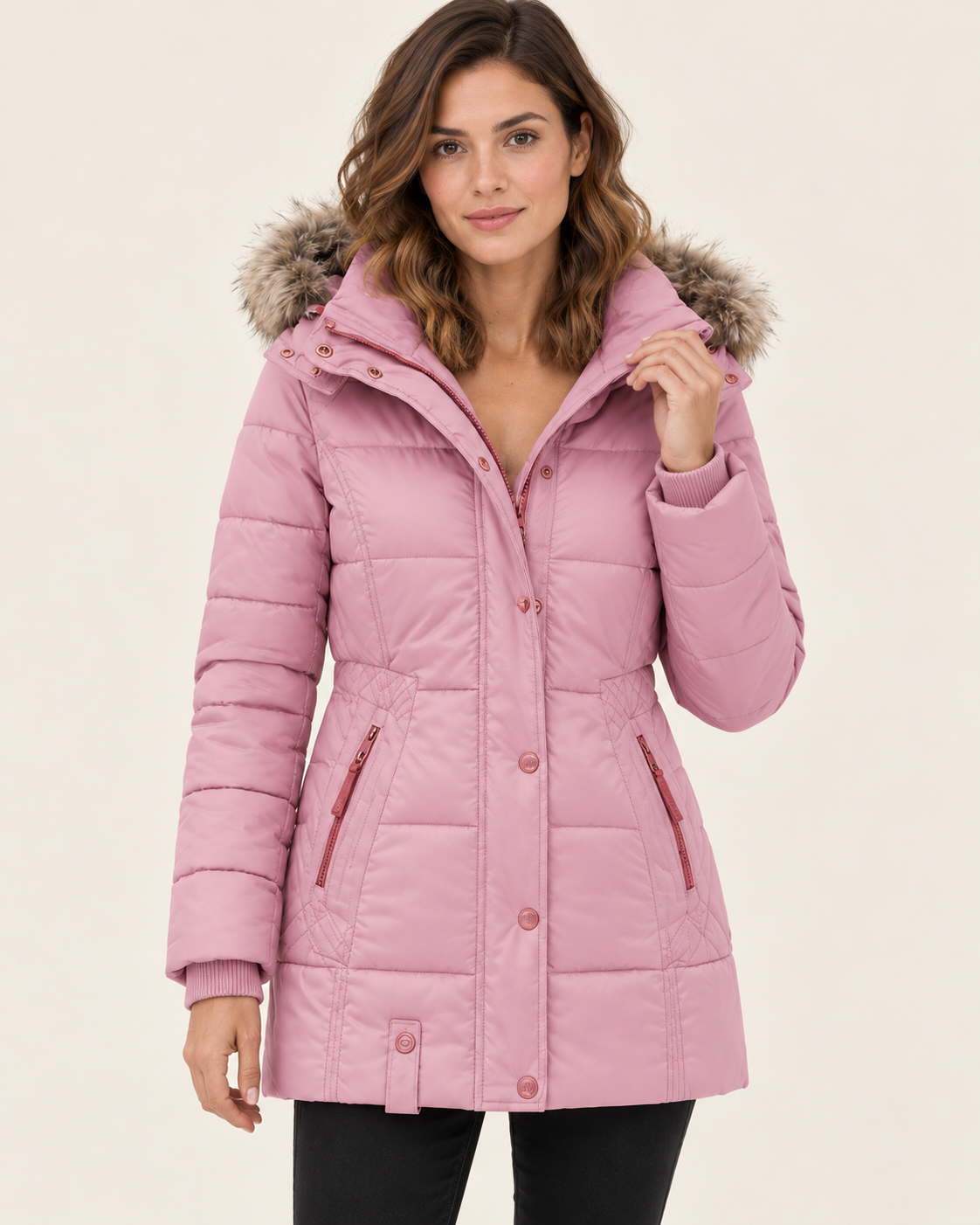 Women's Fitted Hooded Puffer Jacket