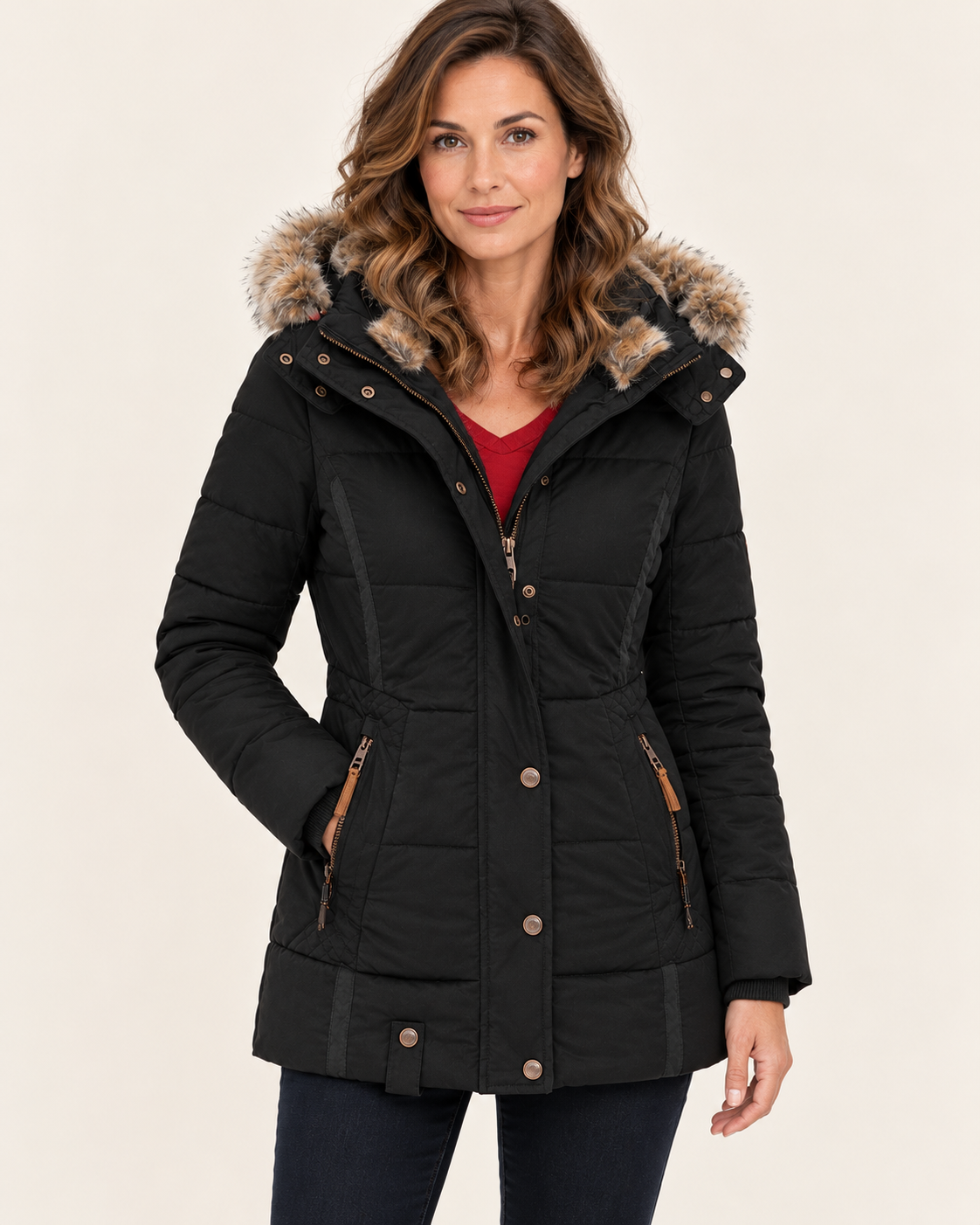 Women's Fitted Hooded Puffer Jacket