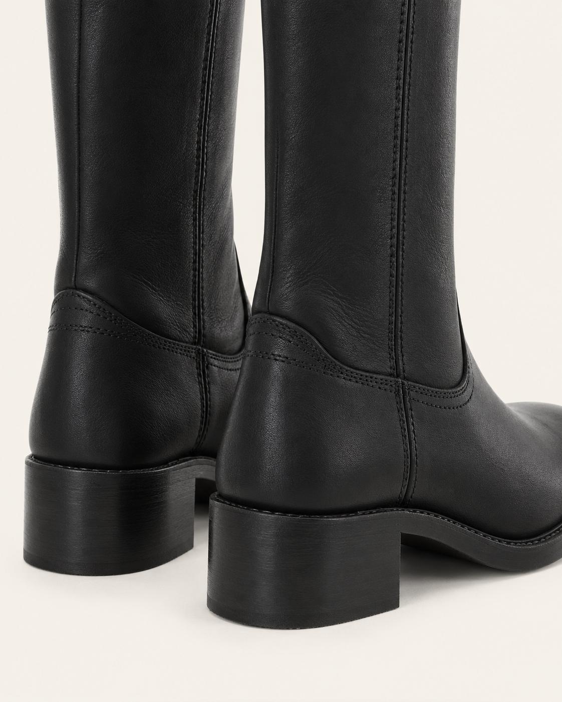 Women's Leather Look Knee High Boots