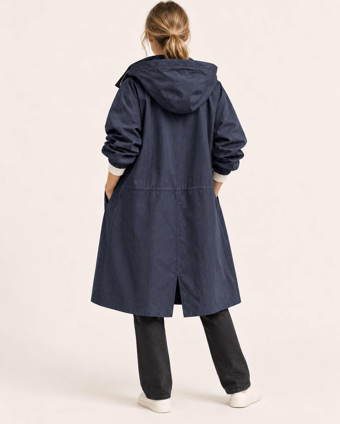 Women's Long Hooded Oversized Trench Coat