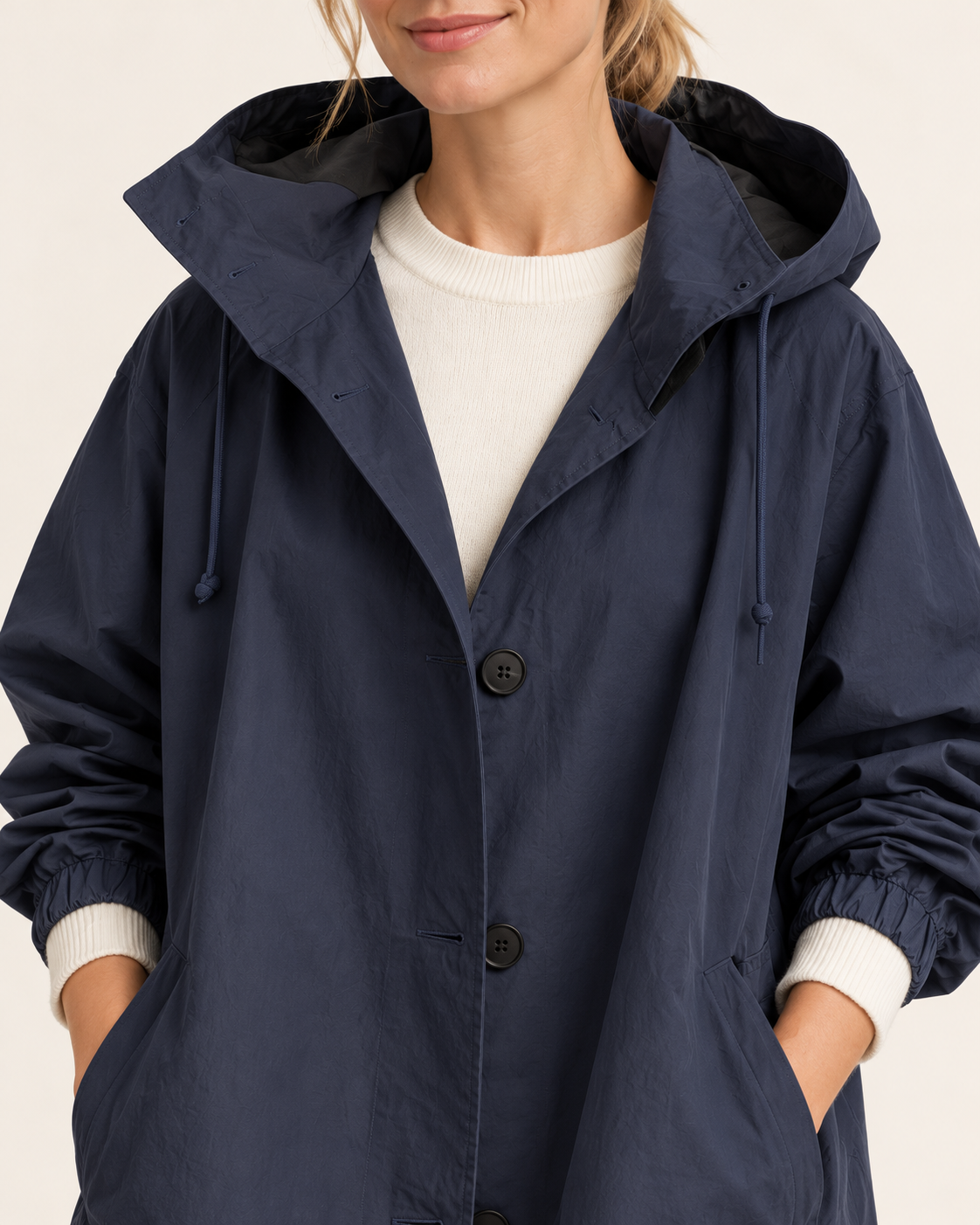 Women's Long Hooded Oversized Trench Coat