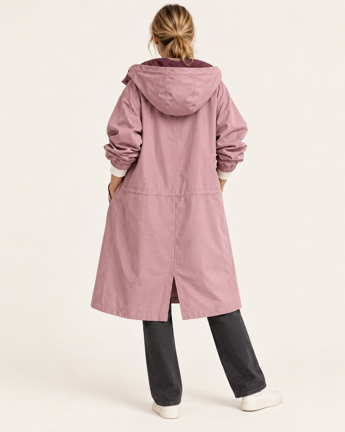 Women's Long Hooded Oversized Trench Coat