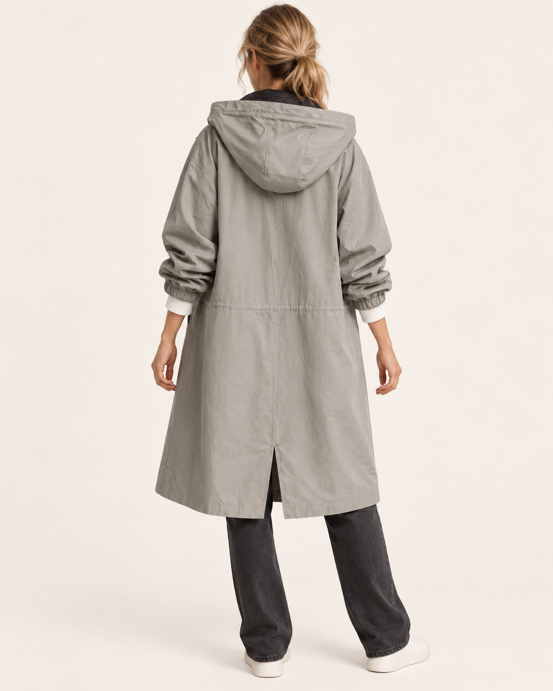 Women's Long Hooded Oversized Trench Coat