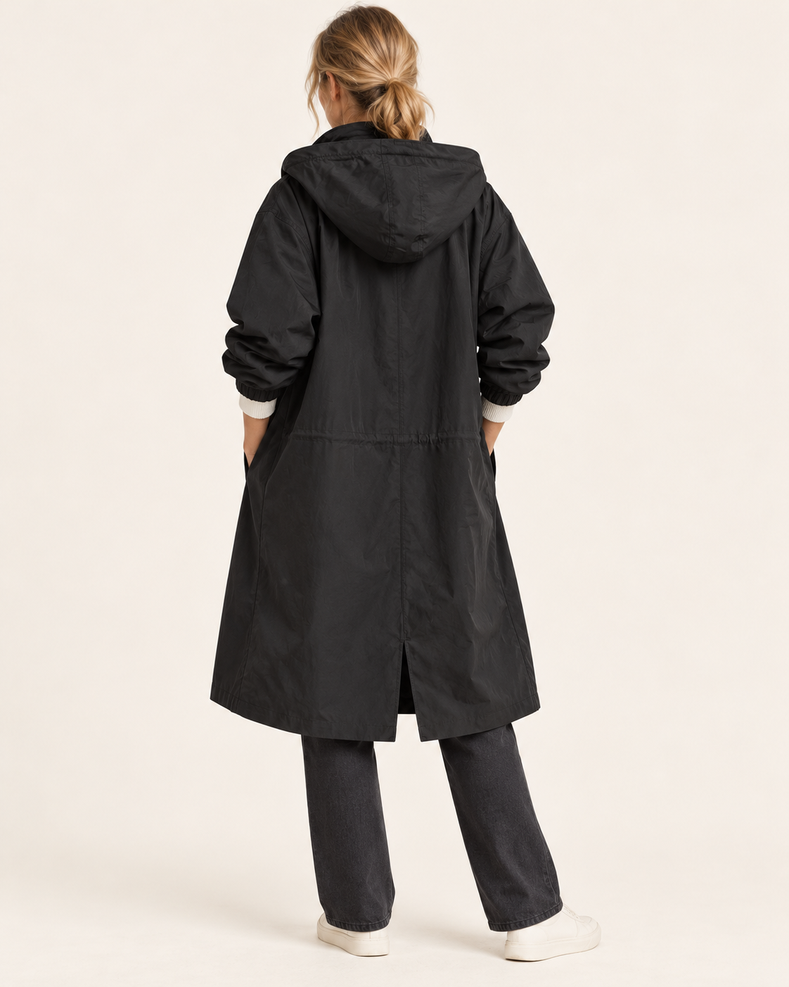 Women's Long Hooded Oversized Trench Coat