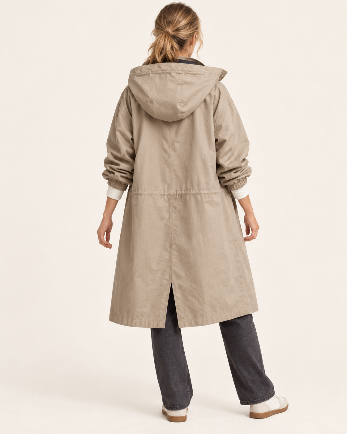 Women's Long Hooded Oversized Trench Coat