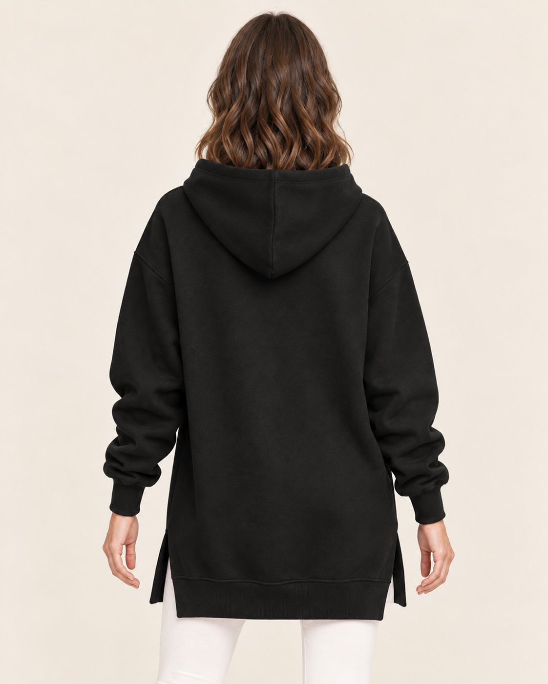 Women's Long Hoodie Dress with Fleece Lining