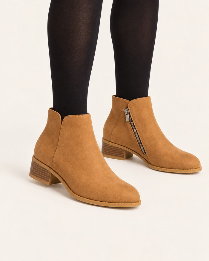 Women's Low Block Heel Ankle Boots