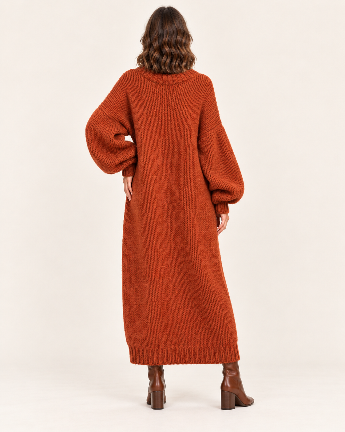 Women's Oversized Knitted Maxi Jumper Dress