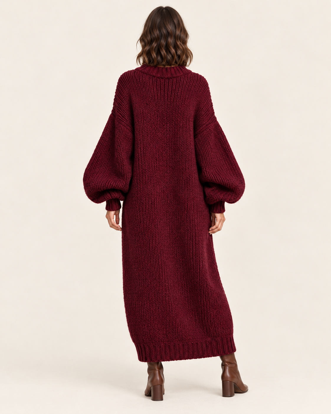 Women's Oversized Knitted Maxi Jumper Dress