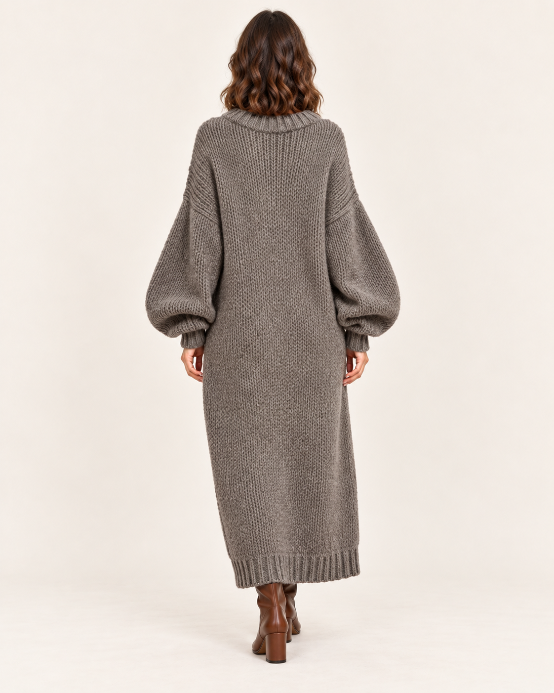 Women's Oversized Knitted Maxi Jumper Dress