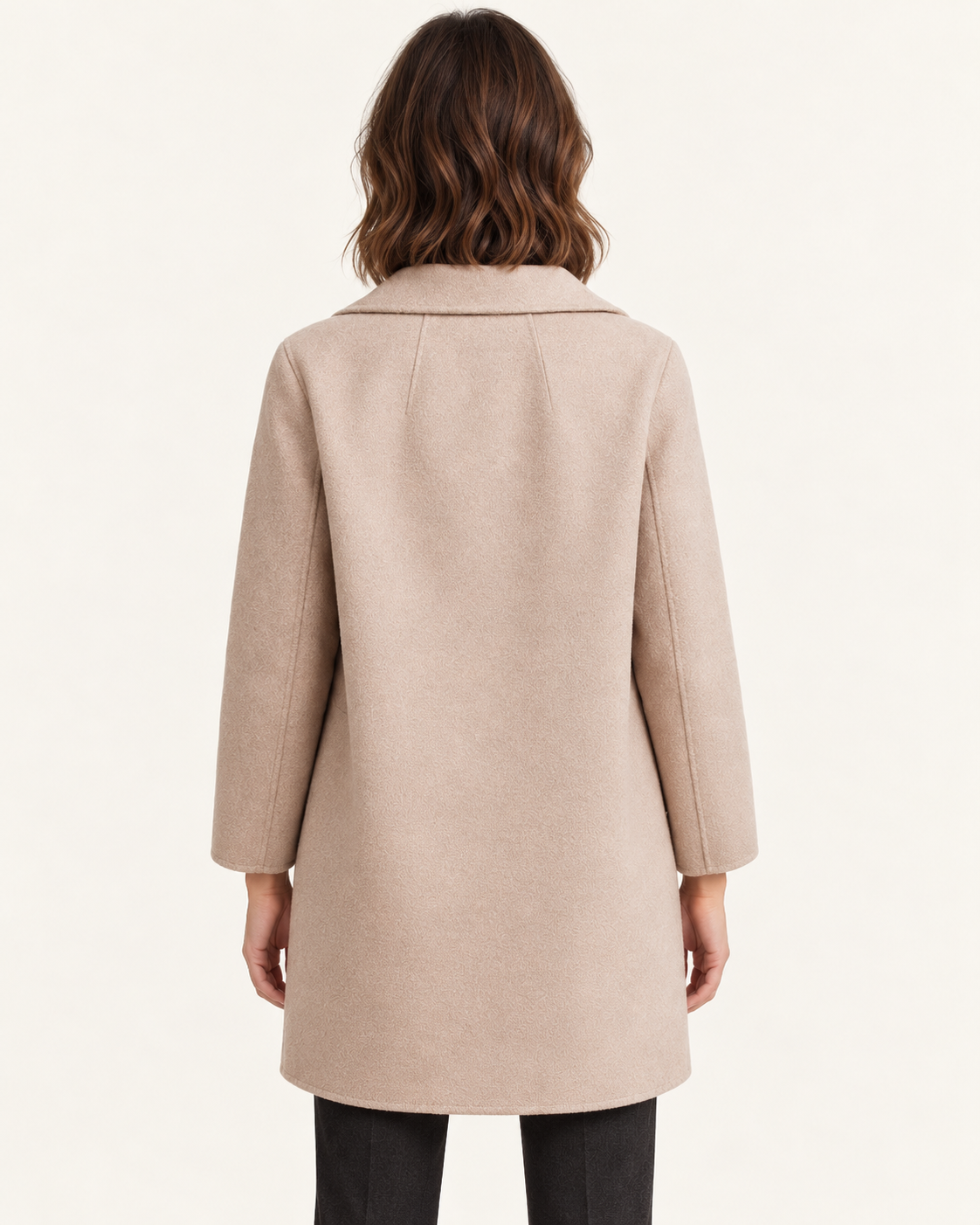 Women's Oversized Longline Coat With Notch Lapels