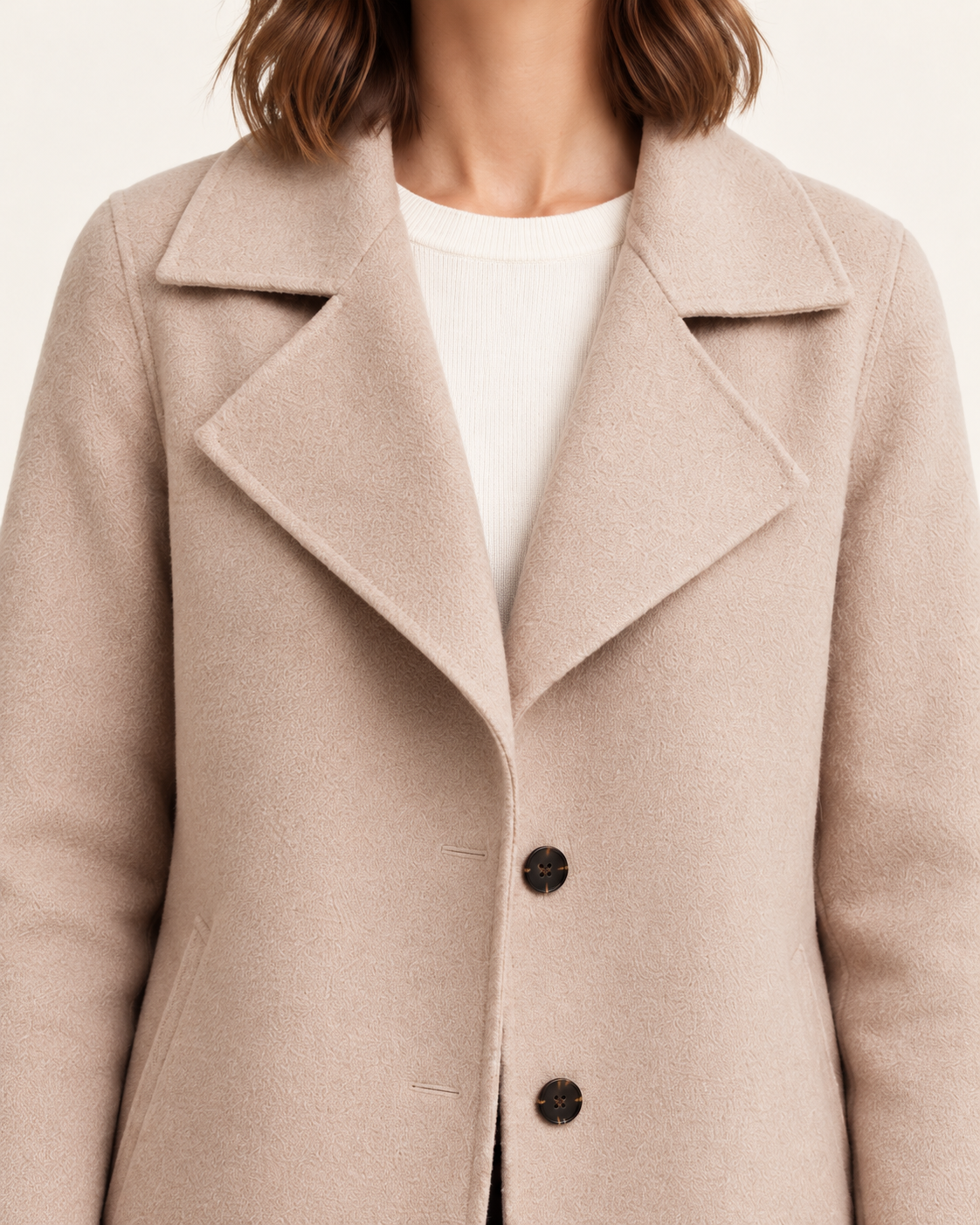 Women's Oversized Longline Coat With Notch Lapels