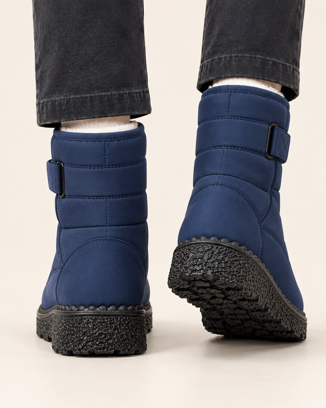 Women's Quilted Snow Boots With Strap