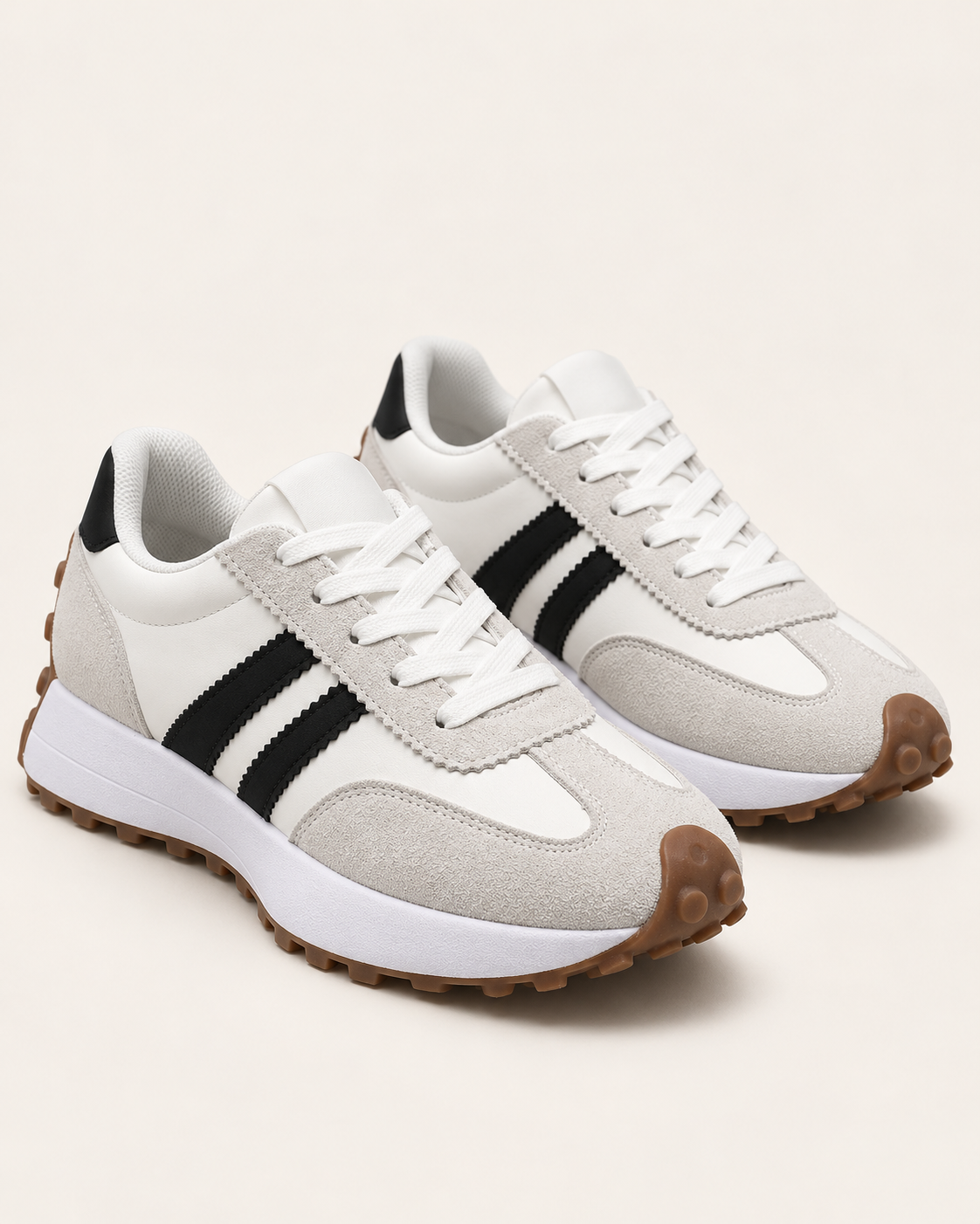Women's Retro Suede Panel Trainers