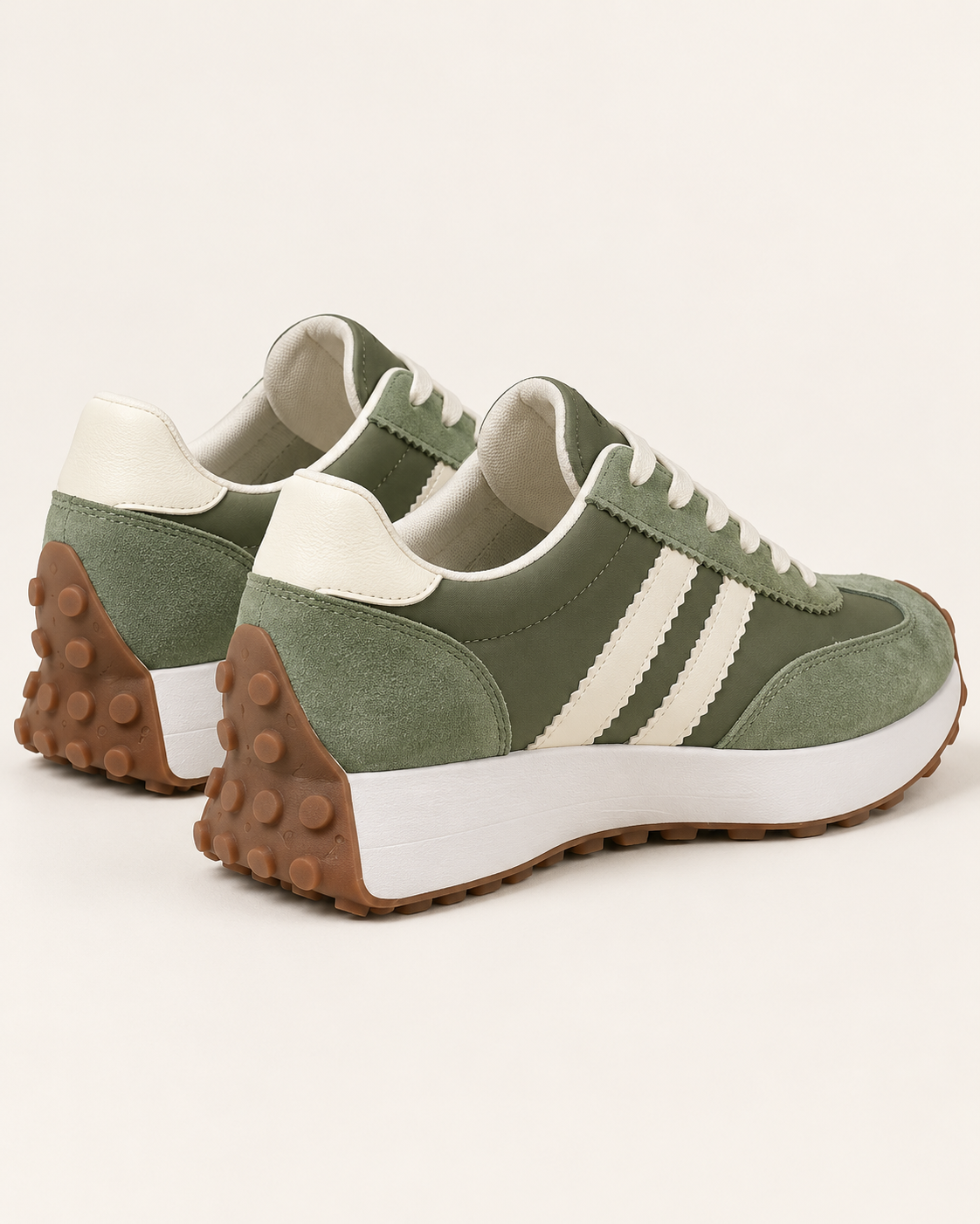 Women's Retro Suede Panel Trainers