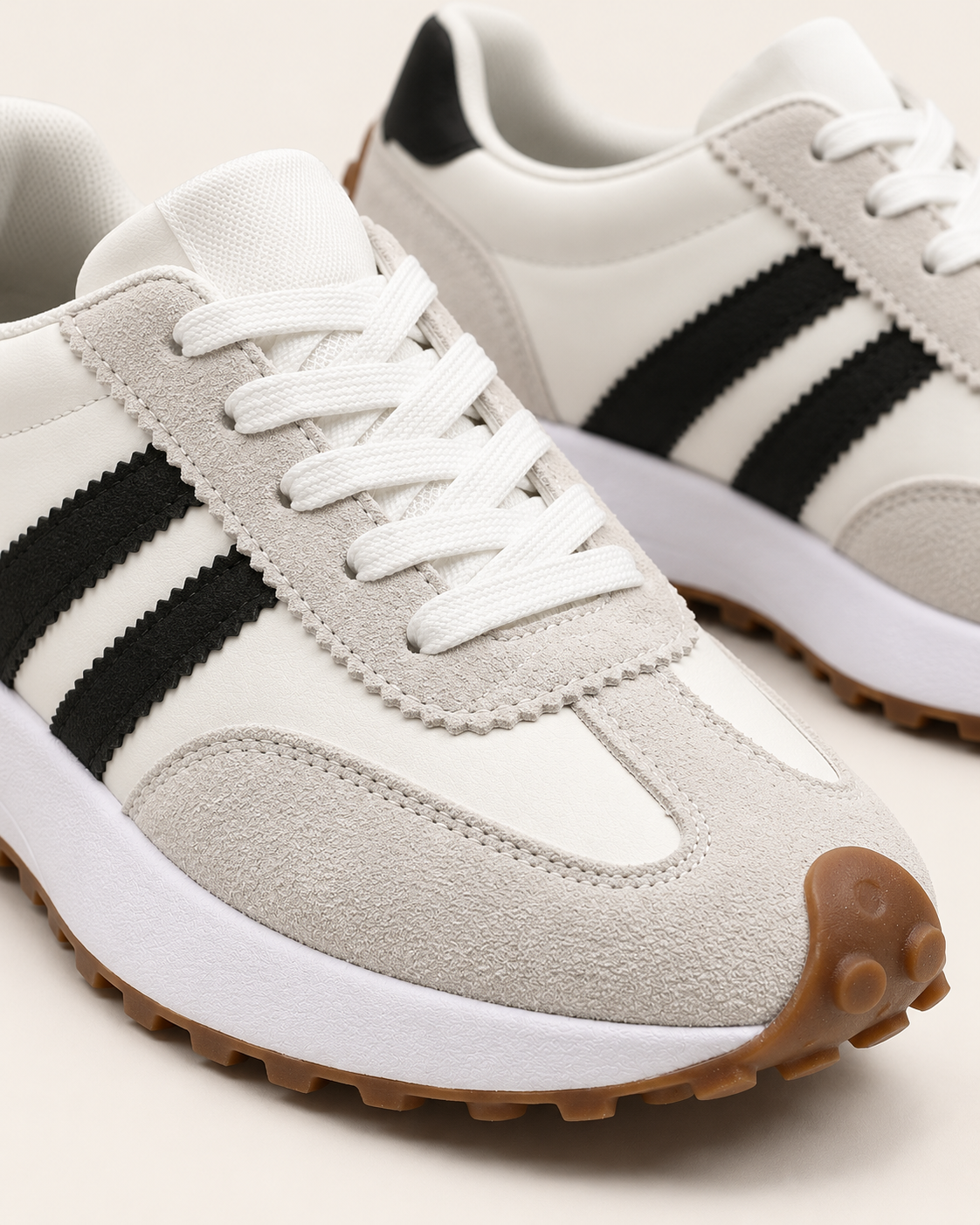 Women's Retro Suede Panel Trainers