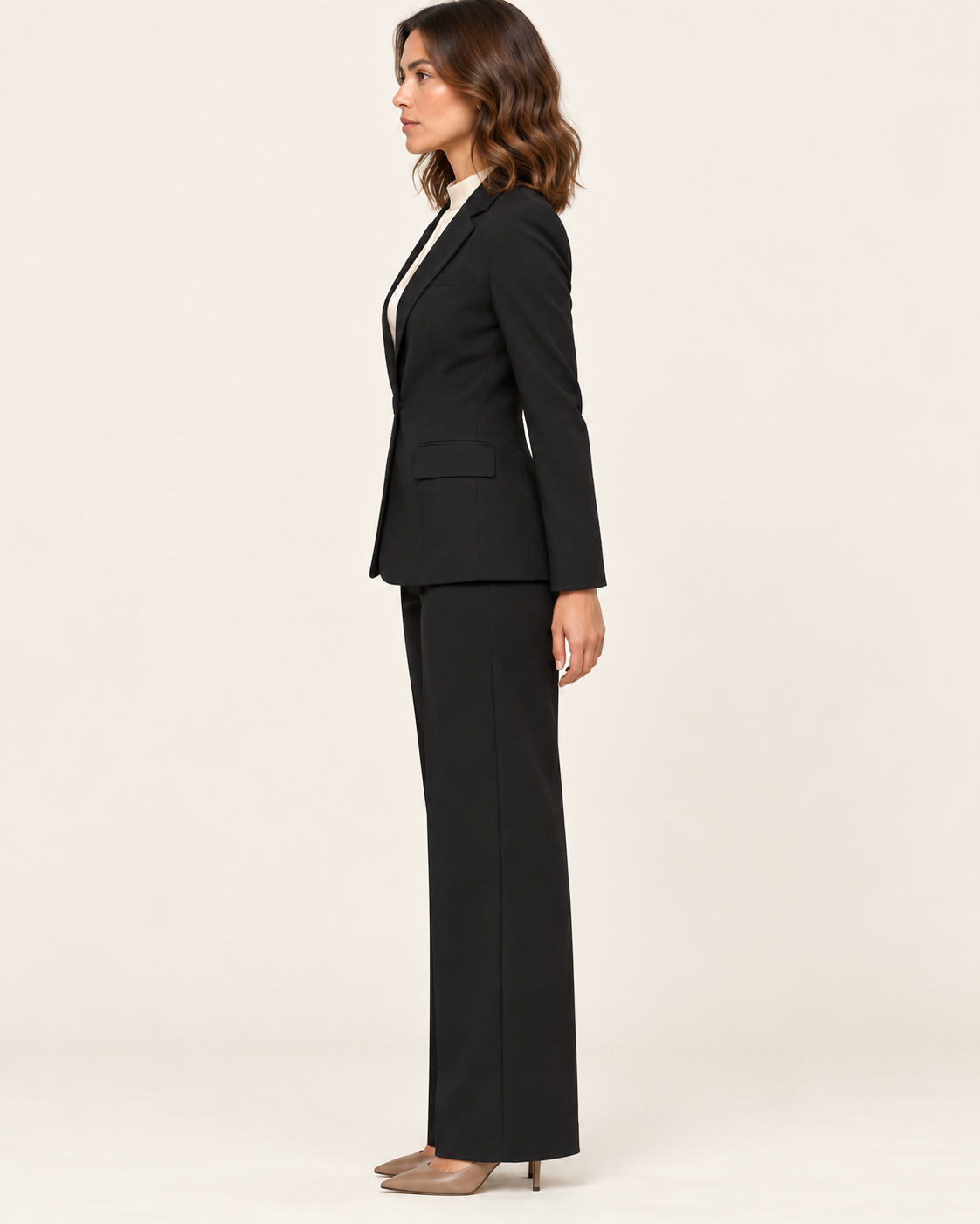Women's Single Button Blazer Trouser Suit