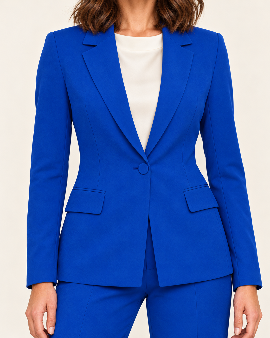 Women's Single Button Blazer Trouser Suit