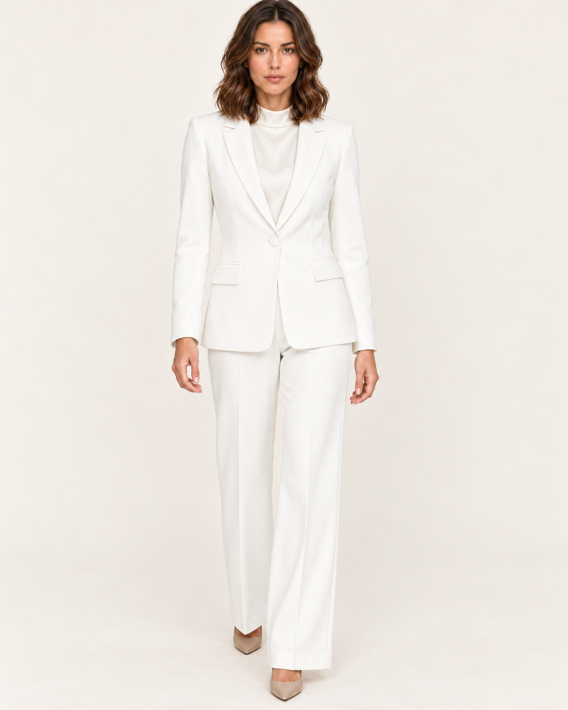 Women's Single Button Blazer Trouser Suit