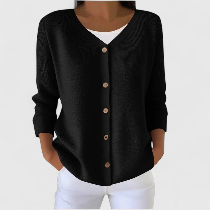 Women's Elegant Cardigan Open Front Long Sleeve Layered Casual Everyday