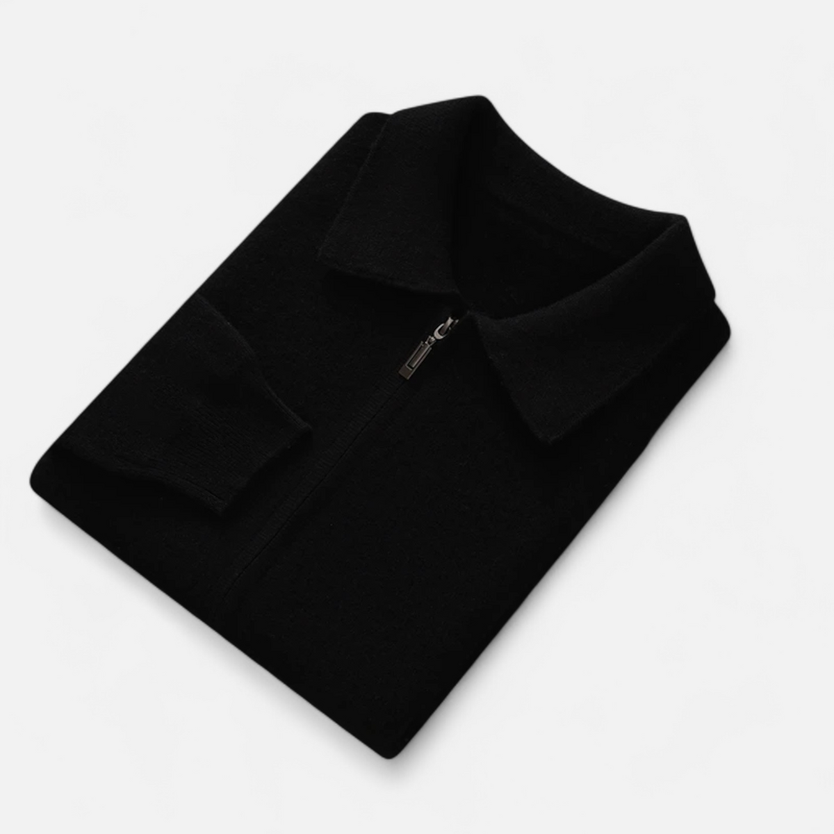 Men's Zip-Up Sweater Casual Fit Long Sleeve Classic Style Everyday Wear