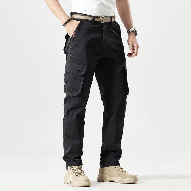 Men's Cargo Trousers Straight Leg Utility Style Versatile Everyday Wear