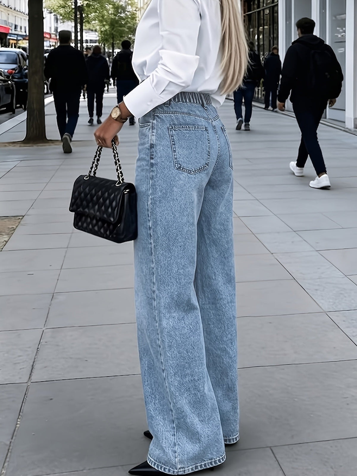 Women's Relaxed Fit Straight-Leg Jeans Casual Everyday Versatile Stylish